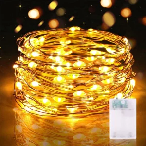 0| - Fairy Lights With Copper Wire Battery Operated room garden decorative holiday christmas 100 garland led String Lig