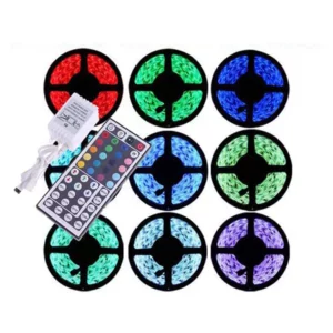 0| - IP20 44 key IR remote controlled 5050 5M 300LED light with power adapter sets 12V RGB LED strip