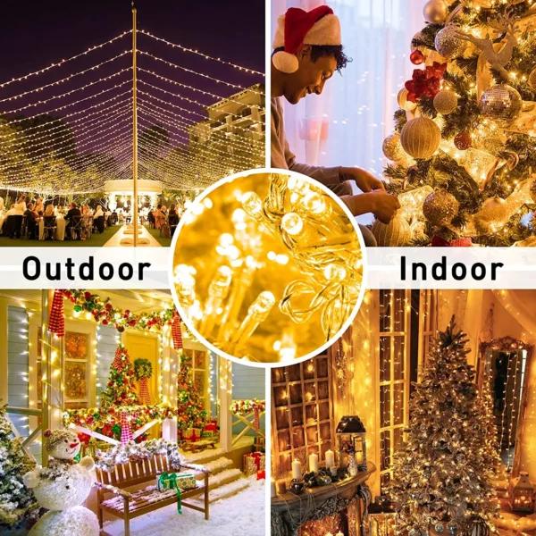 12 - 600 LED Color Changing String Lights Multicolor Christmas Light Outdoor Waterproof with Timer for Tree Xmas Decor