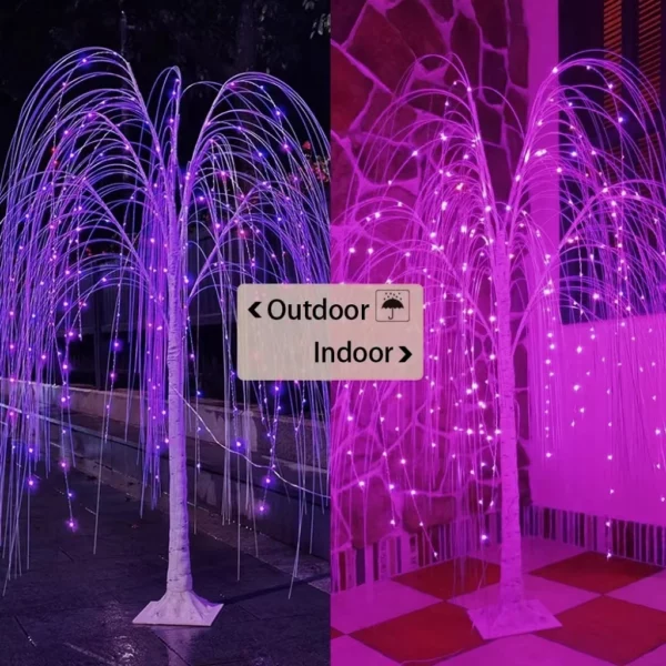 5 - 240 LED 5 ft Colorful Glowing Willow RGB LED Tree Multicolor led String Lights for Christmas Party Home Wedding decoration light