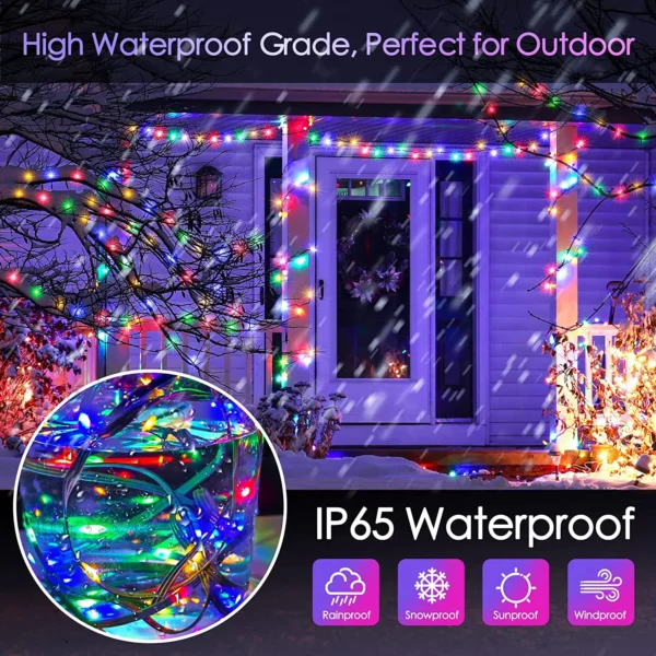 5 - 2023 New Christmas Lights Outdoor 1000 LED Green Wire Waterproof Christmas Tree Lights for Party Decorations