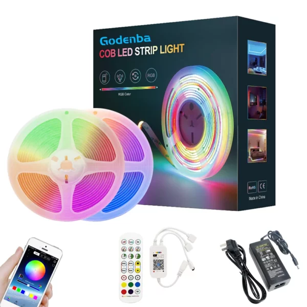 5 - 24V Dream Full Color RGBW COB Strip wholesale 720LEDs/m Waterproof Decoration Smart RGB COB LED Strips lamp