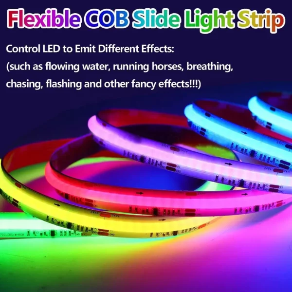 6 - 24V Dream Full Color RGBW COB Strip wholesale 720LEDs/m Waterproof Decoration Smart RGB COB LED Strips lamp