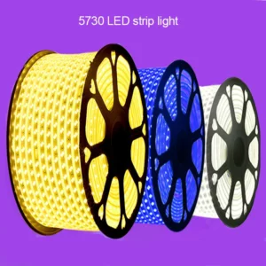 5 - High Voltage Outdoor waterproof 220v SMD 5730 Warm white Color RGB Led Strip Light 100m/roll for home decoration